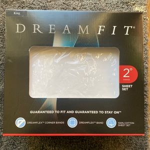 DreamFit Degree 2 100% Cotton White King Sheet Set